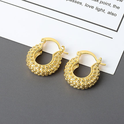 Women's Korean-style Diamond-embedded Gold-plated Ins Internet-famous Versatile Earrings
