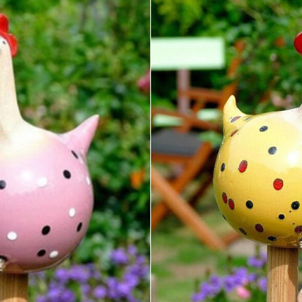 Yard Art Decor Chicken Garden Lawn Plug Hen Rooster Ornaments Hens Bird Statues Edge Seater Indoor Outdoor Decorations