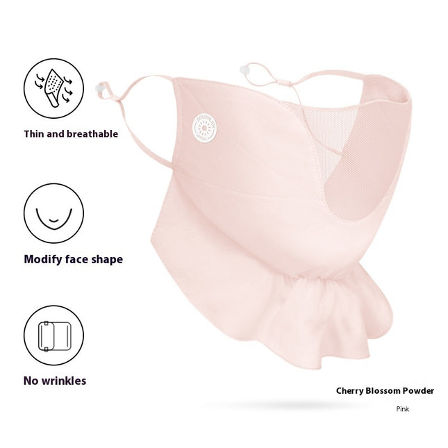 Women's Outdoor Driving Cycling UV-proof Chiffon Sunscreen Mask
