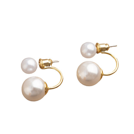Pearl Dual-wear Special-interest Design 925 Silver Stud Earrings