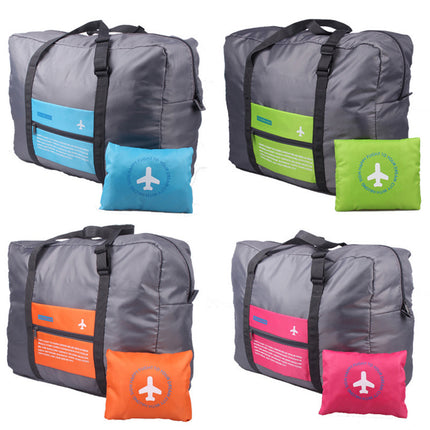 Large Capacity Foldable Travel Bag Nylon Waterproof Gym Duffel Bag Folding Traveling Clothes Storage Organizer