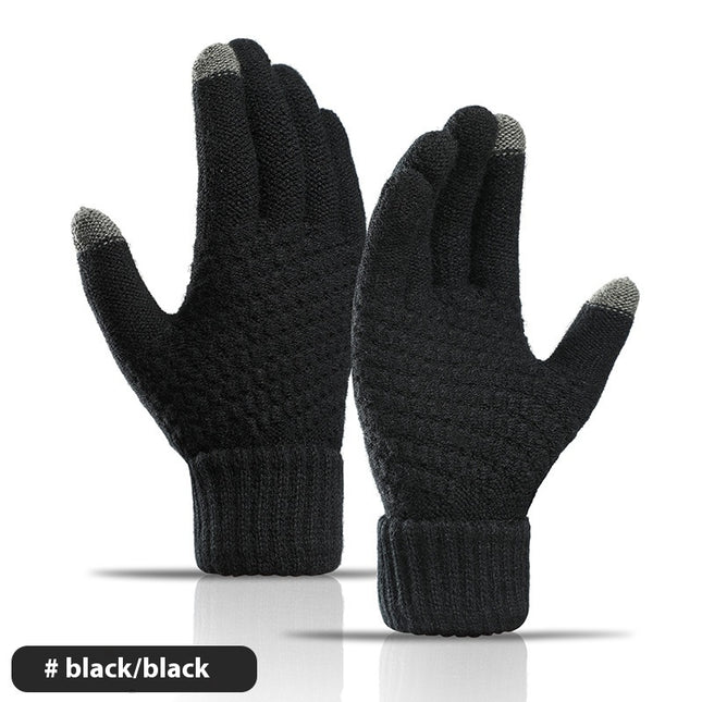 Men's Cashmere-like Thickened Reverse Needle Jacquard Women's Fashionable Warm