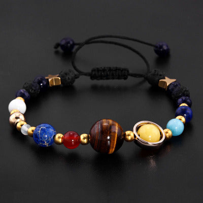 Heelal Sterrestelsel Agt Planete Sonnestelsel Voogster Natuursteen Krale Armband