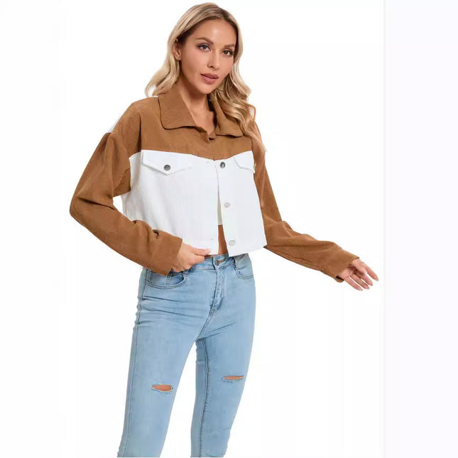 Autumn And Winter Long Sleeve Short Coat Women