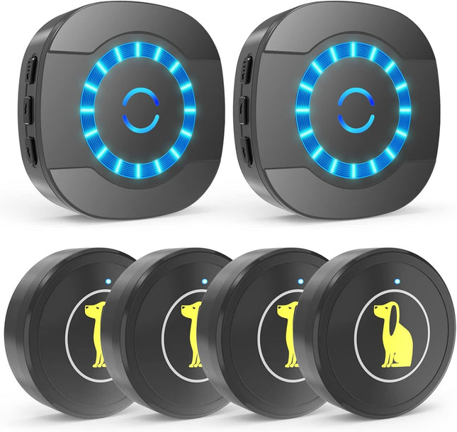 Dog Door Bell, Dog Bell For Training Doggie Door Bell For Dog Puppy Training Sliding Door,Go Outside Doorbell And Waterproof Touch Button