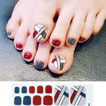 Nail Foot Sticker Cute Waterproof Foot Nail Sticker