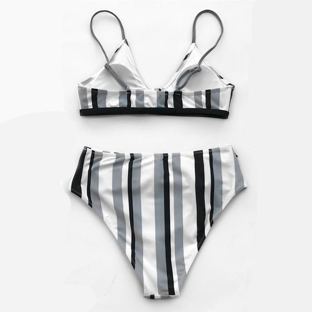 Split triangle bikini swimsuit