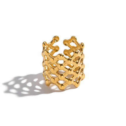 Franse Styl Vintage Roosterpatroon Geometriese Oopring