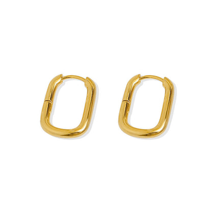 Women's Korean-style Diamond-embedded Gold-plated Ins Internet-famous Versatile Earrings