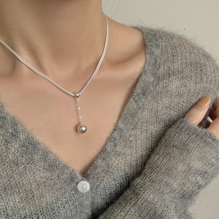 Modieuse Sferiese Halssnoer In S925 Sterling Silwer Vir Vroue