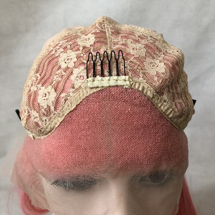 High temperature silk half hand woven straight wig