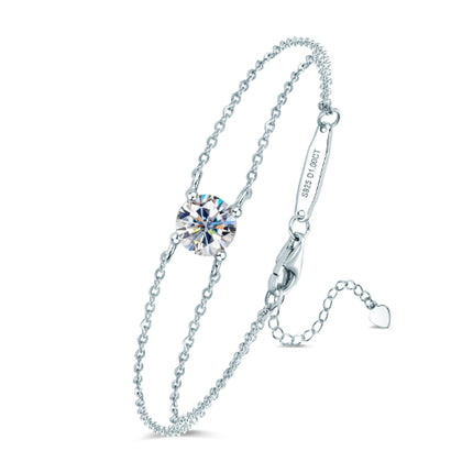 Vierklou Moissanite Armband Veelsydige Silwer Juweliersware