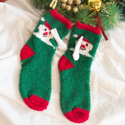 Fashion Simple Magnetic Christmas Socks For Men And Women