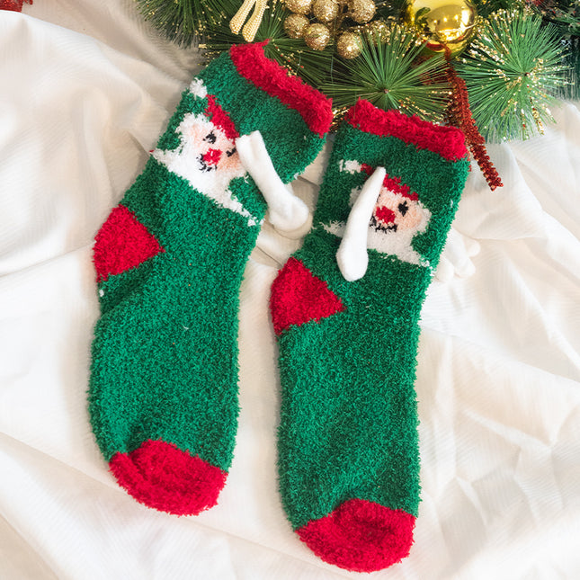 Fashion Simple Magnetic Christmas Socks For Men And Women