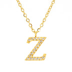 Gold Z With Chain / 18k Gold Plating