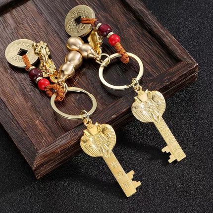 Alloy Five Blessing Men's And Women's Bag Car Key Pendant