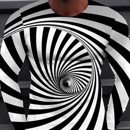 Trendy Hip-hop Gradient Swirl Retro T-shirt