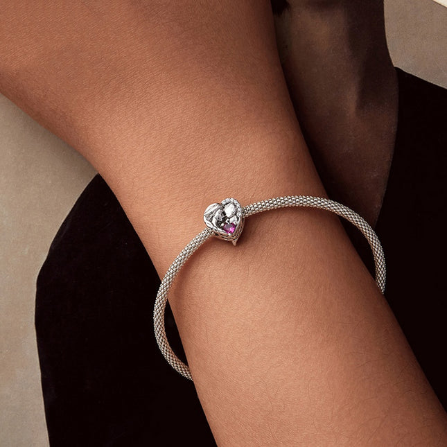 S925 Silver Mother-child Family Affection Beaded Festival Diy Bracelet Accessories