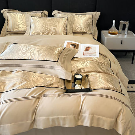 Luukse Hoëgraad Garinggeverfde Vierstuk Jacquard Beddegoed
