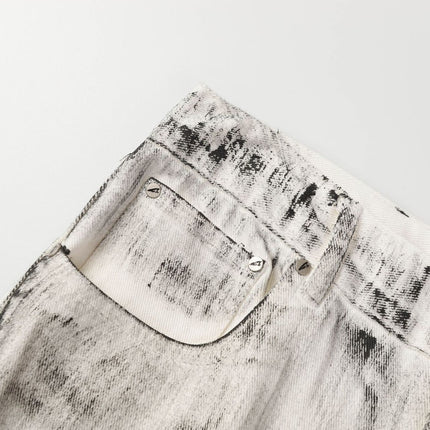 Men's Washed And Worn Jeans