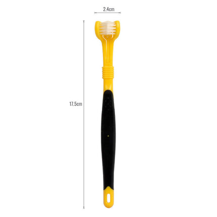 Pet Supplies Three-head Toothbrush Oral Cleaning