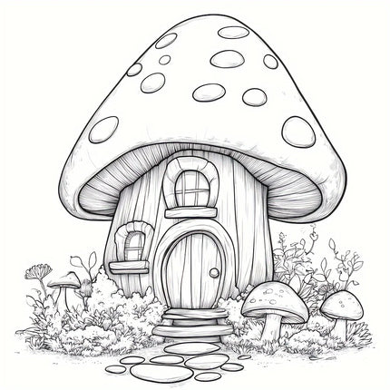 28 Pages Forest House Coloring Book Coloring Book For Adult Stress Reduction Colouring Book Valentine's Day Gifting, Birthday Party Gift, Drawing Supplies, Christmas Gift, Back To School Supplies