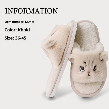Thickened Warm Plush Soft Soled Cotton Slipper