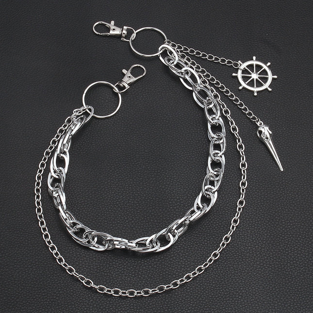 Halloween Gotiese Donker Voël Kop Broek Ketting Broek Bykomstigheid