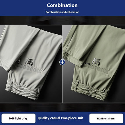 Fashion Personality Ice Silk Quick-drying Men's Trousers