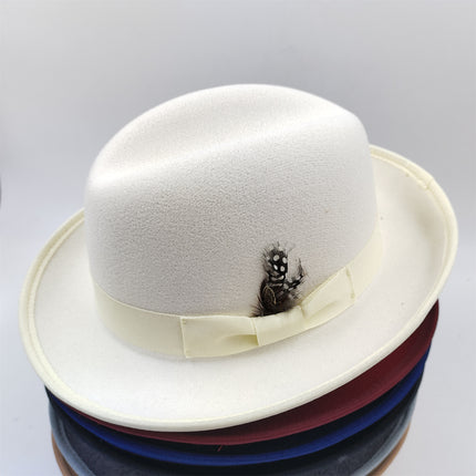 Men's Billycock Feather Fur Felt Hat