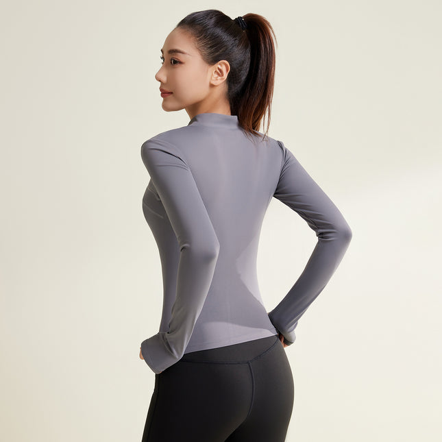 Patchwork Yoga Jacket Breathable And UV-resistant Workout Clothes
