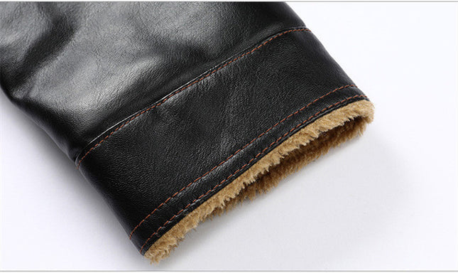 Men's Leather Clothing Loose Casual Slim Fit Handsome Trend Thickening