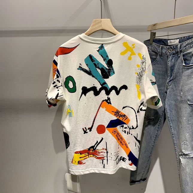 Men's Creative Printing All-match Short Sleeve