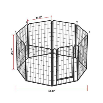 8 Pieces Of Heavy-duty Metal Game Fence