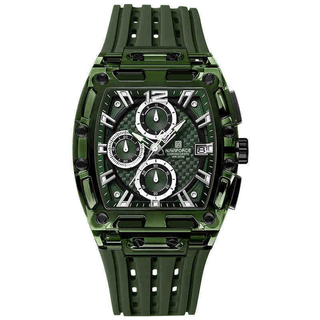 Barrel-type Transparent Shell Silicone Band Colorful Waterproof Watch