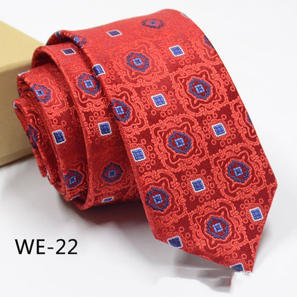 6CM Trendy Men's 1960 Needle Fine Made Nano Waterproof Tie