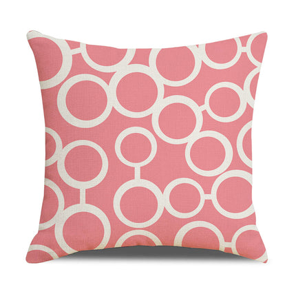 Oorgrens-kussingsloop Eenvoudige Geometrie Warmverkope Linne Kussingsloop Sofa Kussing Huishoudelike Items