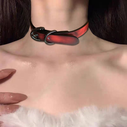 Meisiegroep-styl Subkultuur Leer Choker Halssnoer