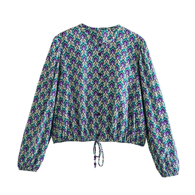 Cotton Printed Top Printed Pants