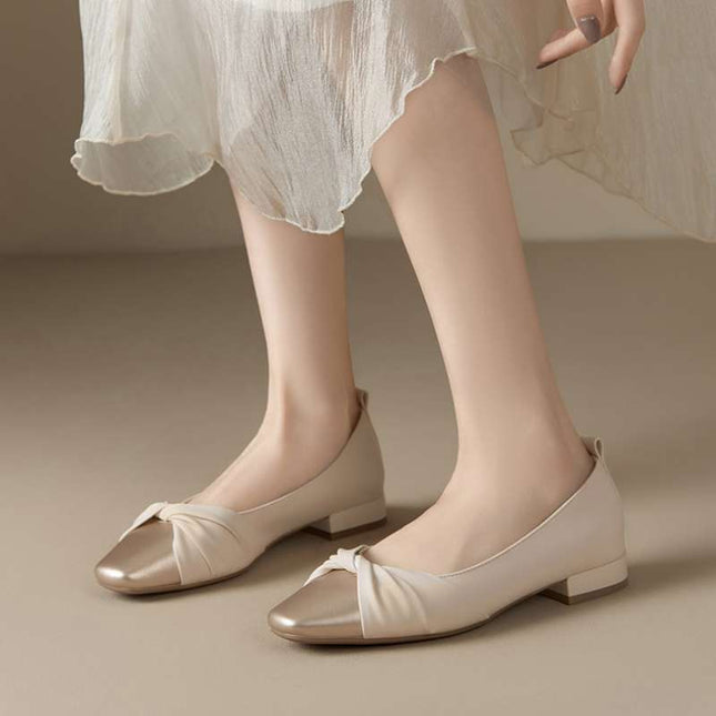 Low Heel Low-cut Pumps Spring Dress Soft Bottom Women's Gommino Kafuu French Mary Jane