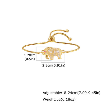 Copper Bangle With Inlays Colorful Resin-coated Zircons Exquisite Design Adjustable Size