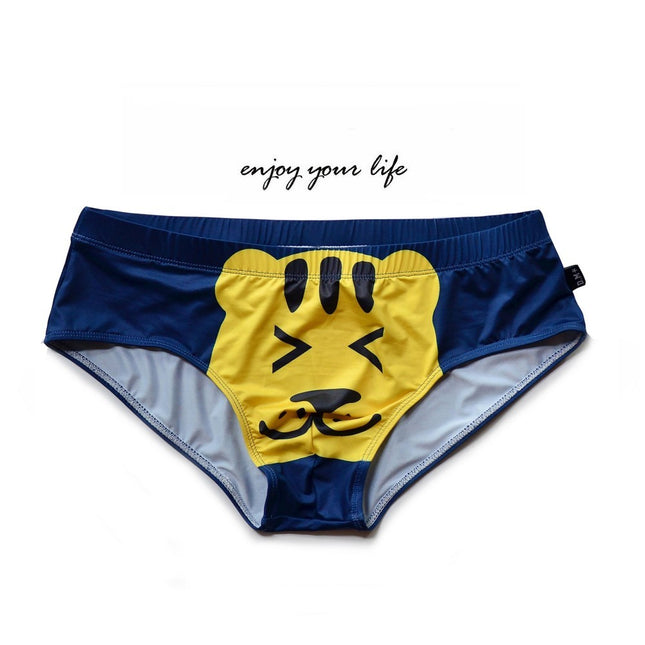 Low Waist Thin Polyester Breathable Cartoon Animal Printed Briefs