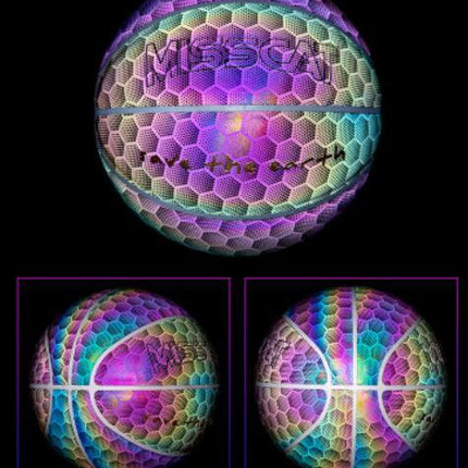 Glowing Luminous Fluorescent Basketball Night Game Basketball