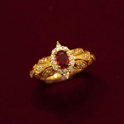 Hoëgehalte Edelsteen Vintage Ontwerp Ring