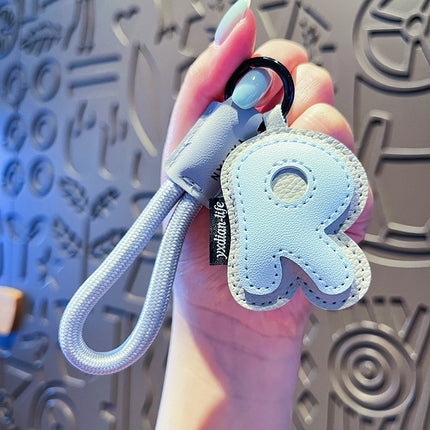 Kreatiewe Spotprent Leer 26 Letters Sleutelhanger Vir Vroue