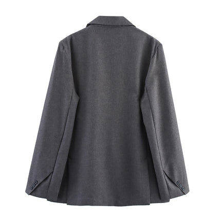 Small New Spring And Autumn Linen Minimalist Blazer