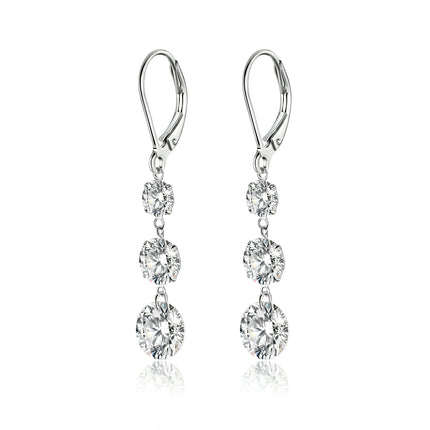 Top-gehalte Moissanite Luukse en Modieuse Lig Luukse Juweliersware Silwer Oorknoppies S925 Versilwerde Platinum
