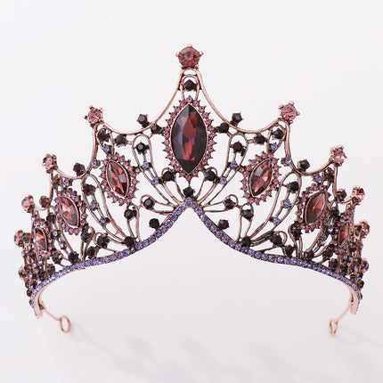 Klassieke Vintage Bruidstiara Swart Barok