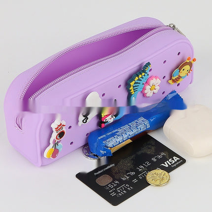Student Cute Silicone Hole Pencil Case