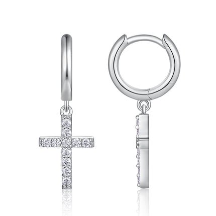Top-quality Moissanite Luxury And Fashionable Light Luxury Jewelry Silver Stud Earrings S925 Silver Plated Platinum